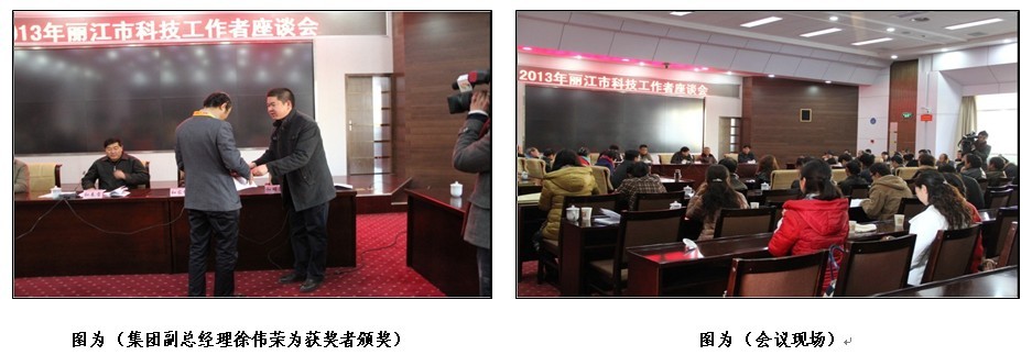 丽江嘉和有限公司向丽江市先进科技工作者颁发2012年（第8届）“兴阮涵紫谷”奖